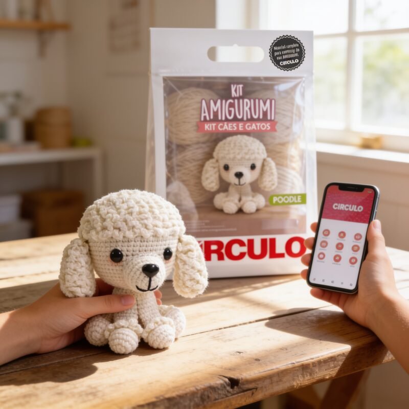 Kit Amigurumi Cães e Gatos
